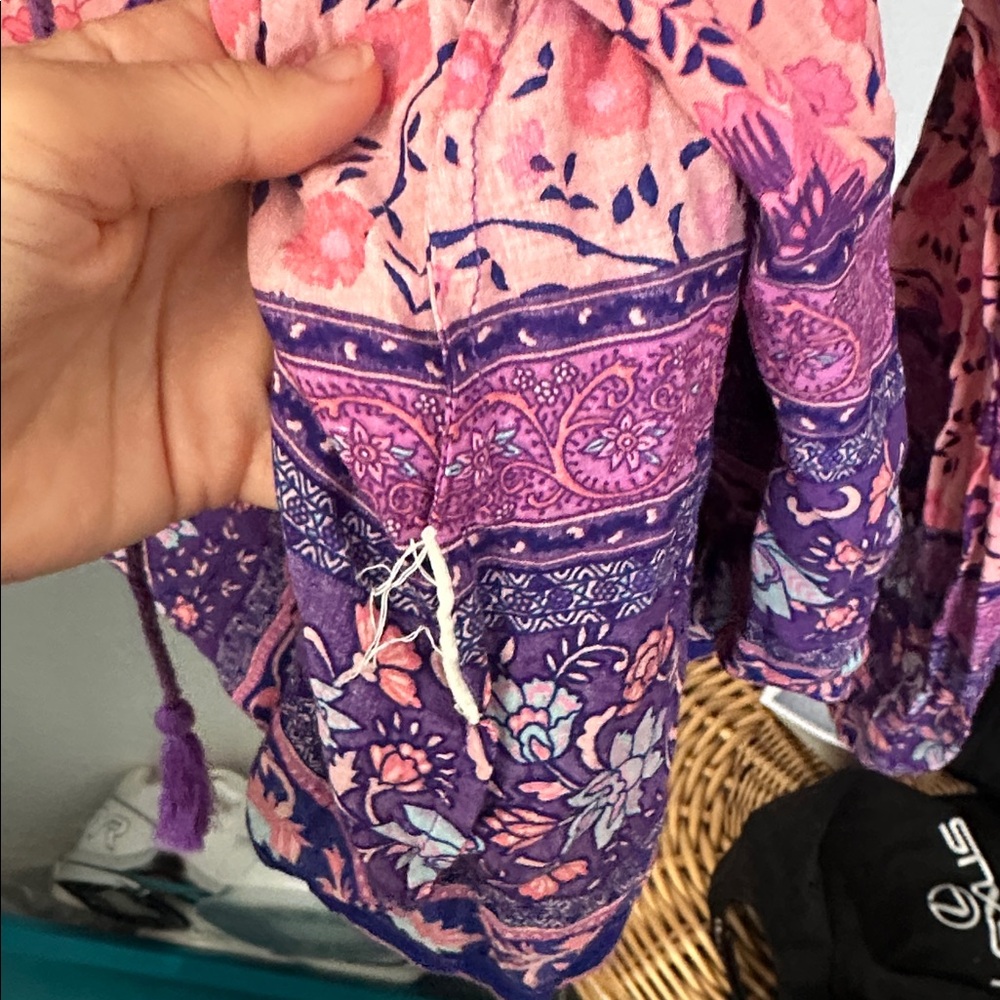 Spell folk town boho blouse blossom S pre- owned - Picture 5 of 7